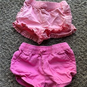 *5 for $10* Carter's Pink Ruffled Kids Shorts Duo